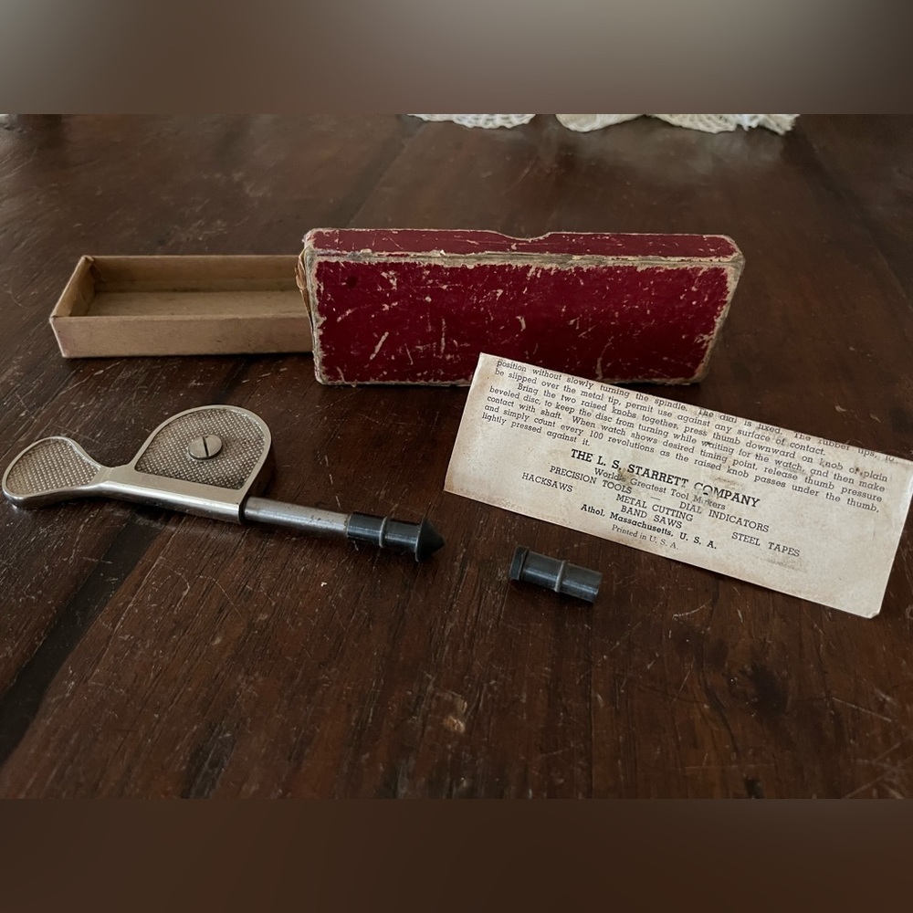 Vintage L.S. Starrett Revolution Counter,RPM Gauge or Speed Indicator Dial